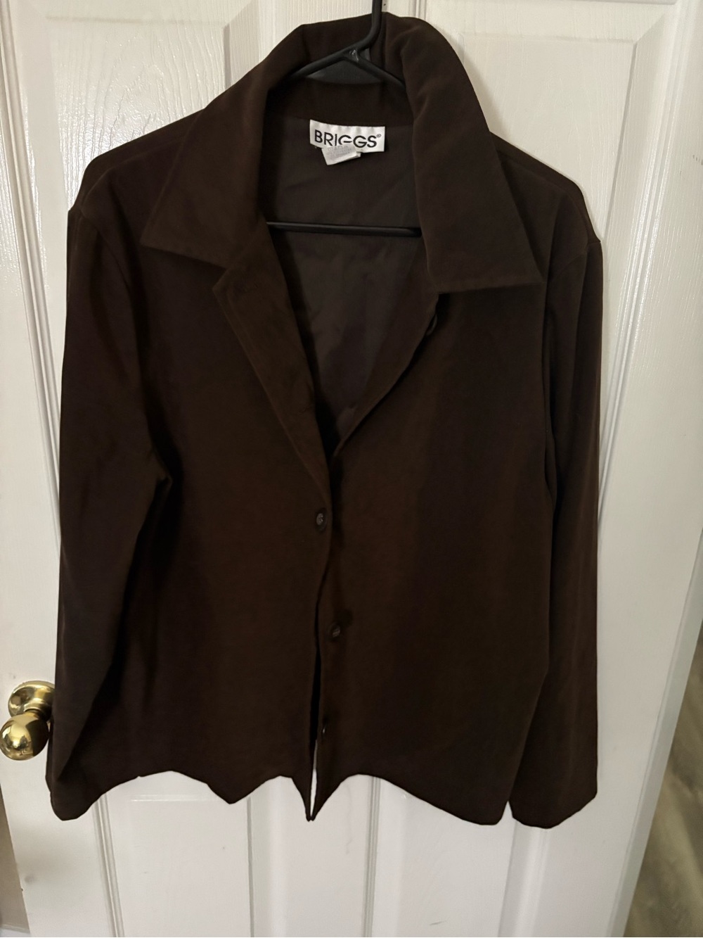 Briggs New York Women's Brown Button-Front Blazer